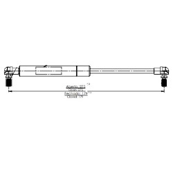 PISTON DE CAPOT CON ROTULA 30 KG G8