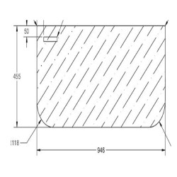 VIDRIO FIJO INFERIOR 3º LD. SALA SENIOR G6 MB.