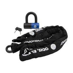 SET CAMION ODIS CANDADO MINI U LOCK CON CADENA NEGRO/AZUL