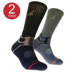 CALCETINES 2 PARES CLIMBER MORITZ NEGRO/GRIS