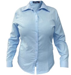 BLUSA OXFORD CELESTE TALLA M