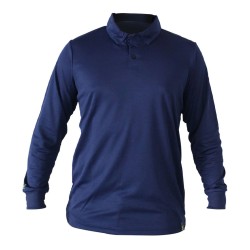 POLERA COOLDRY QUEBEC MANGA LARGA AZUL S