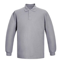 Polera piqué manga larga gris maxclothes talla xl