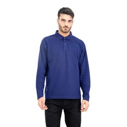 POLERA PIQUE QUEBEC MANGA LARGA AZUL L