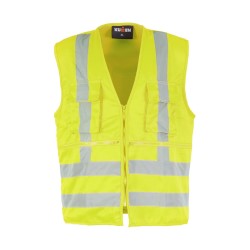 CHALECO GEOLOGO 360 GABARDINA AMARILLO TALLA XL