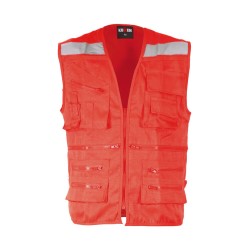 CHALECO GEOLOGO CANVAS ROJO TALLA M