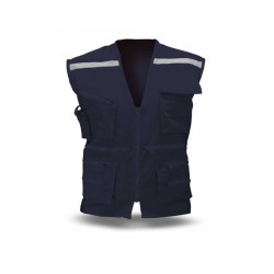 CHALECO GEOLOGO CANVAS AZUL TALLA M