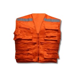 CHALECO GEOLOGO GABARDINA NARANJO TALLA S