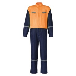 OVEROL CANVAS 360 BICOLOR NARANJO / AZUL TALLA XL