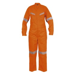 OVEROL GABARDINA NARANJO CON REFLECTANTES TALLA XL