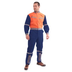 OVEROL POPLIN BICOLOR CON CINTA TALLA L