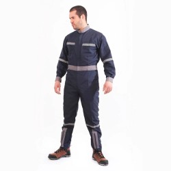 OVEROL POPLIN AZUL CON CINTA, TALLA XXXL