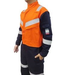 OVEROL IGNIFUGO W6623, NARANJO-AZUL, TALLA S