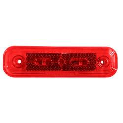 FOCO LATERAL LED RECTANGULAR ROJO 12 Y 24 VOLTS