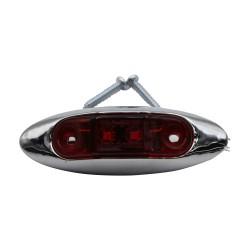 FOCO LATERAL LED OVALADO ROJO 12 Y 24 VOLTS