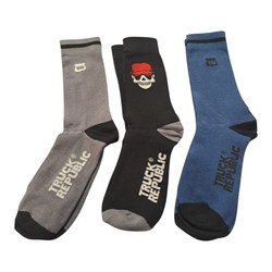 CALCETINES TRIPACK CALAVERA NEGRO TALLA ÚNICA