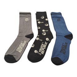 CALCETINES TRIPACK PERNOS NEGRO TALLA ÚNICA
