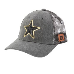 GORRO JOCKEY NEGRO DAMA SHINE STAR  - TRUCK REPUBLIC