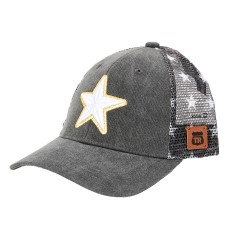 GORRO JOCKEY NEGRO DAMA STAR WHITE - TRUCK REPUBLIC