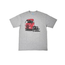 POLERA MANGA CORTA GRIS - TRUCK RED TALLA XXL