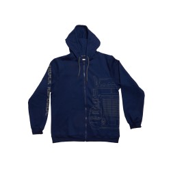 POLERÓN CIERRE GORRO AZUL BIG TRUCK TR TALLA XXL