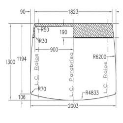 PARABRISAS CON ITINERARIO