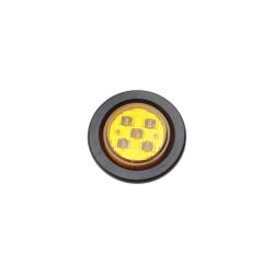 FOCO TROCHA 2 1/2 PULG LED AMBAR 12 Y 24 VOLTS