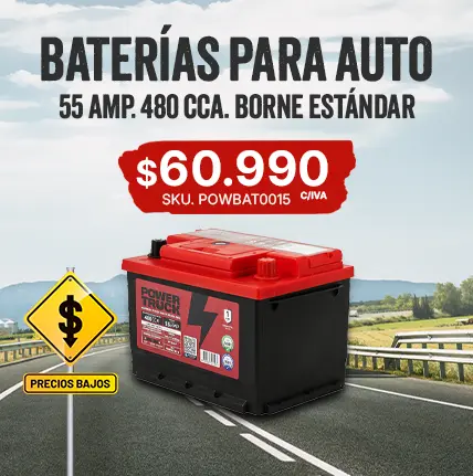 Batería de auto de 55 amp