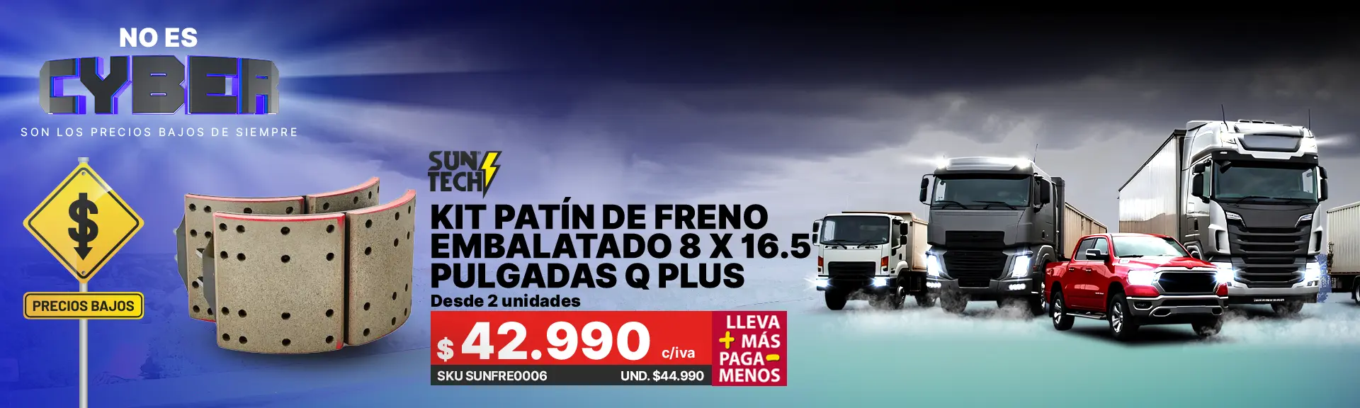 Patín freno q plus 8x16.5