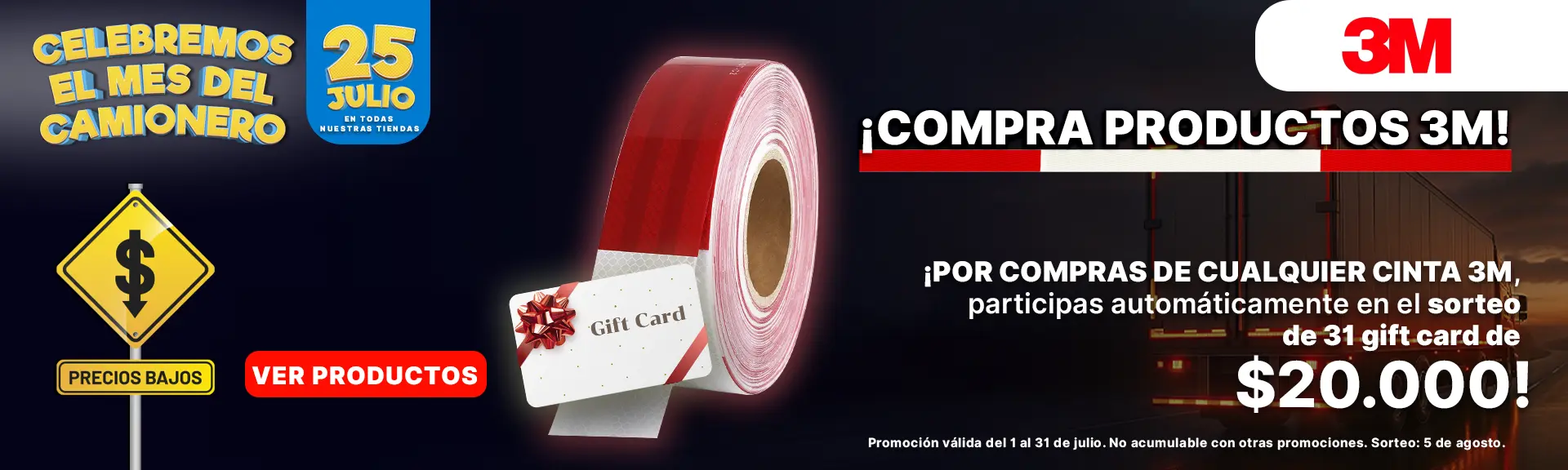 Cinta reflectante rojo blanco 3M