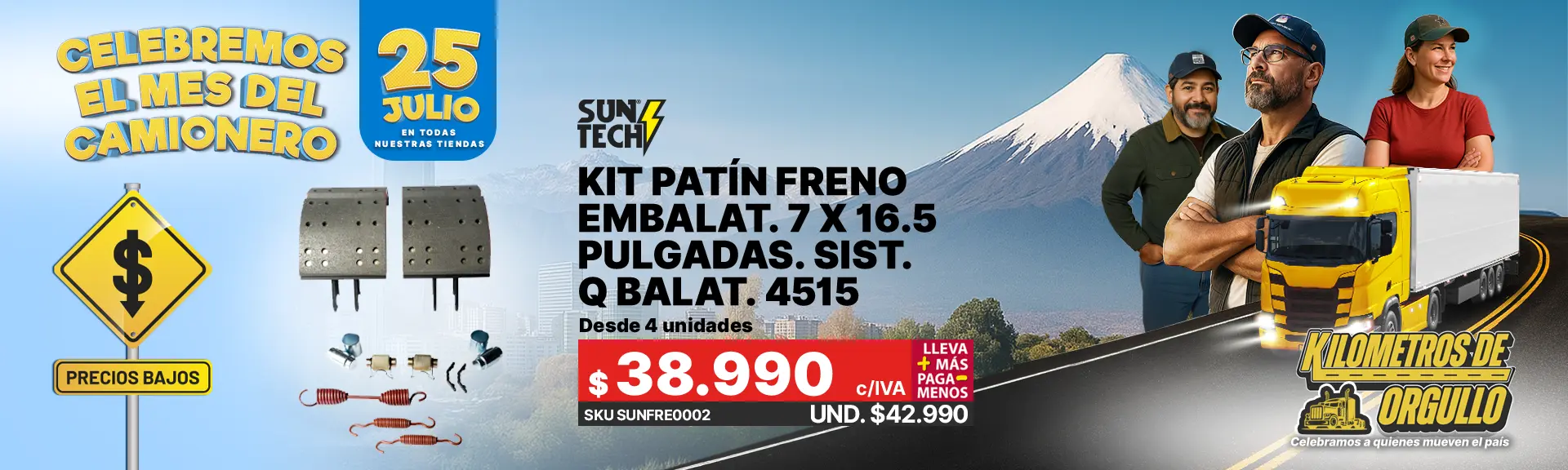 Kit patín freno embalatado