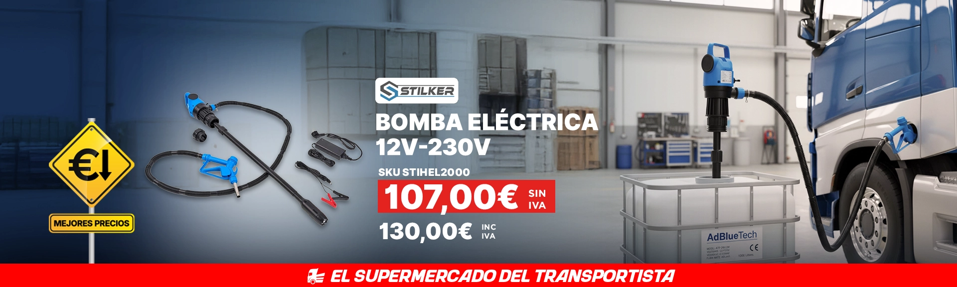 Bomba electrica adblue 12v-230v STIHEL2000